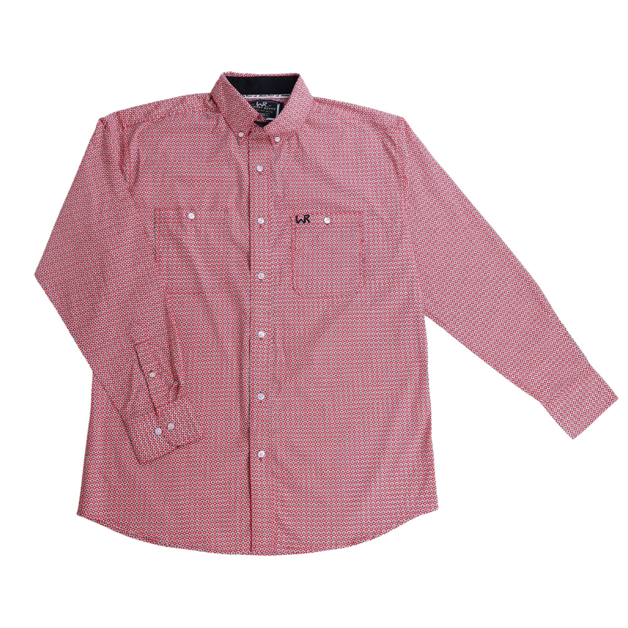 WR Red w/ Black Dot LS Button Down Whiskey Bent Hat Co WR Red w/ Black Dot LS Button Down Whiskey Bent Hat Co