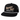 The Bozeman — black trucker hat with Whiskey Bent Hat Company embroidery and white rope