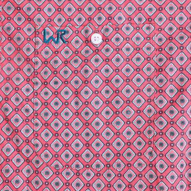 Whiskey Bent Hat Co - WR Pink w/ Blue Dot LS Button Down