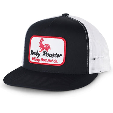 Whiskey Bent Hat Co-Rowdy Rooster Black/White Trucker
