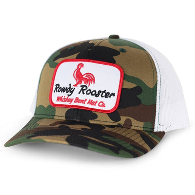 Whiskey Bent Hat Co-Rowdy Rooster Camo/White