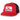 Whiskey Bent Hat Co-Rowdy Rooster Red/Black Trucker