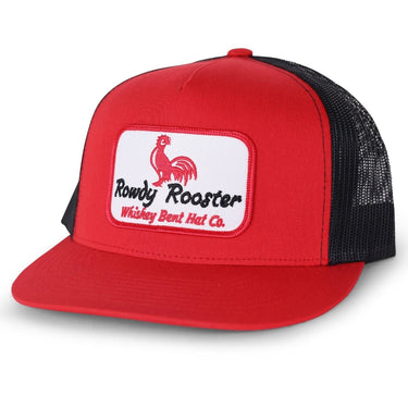 Whiskey Bent Hat Co-Rowdy Rooster Red/Black Trucker