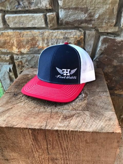 Whiskey Bent Hat Co-Wing Red/White/Blue