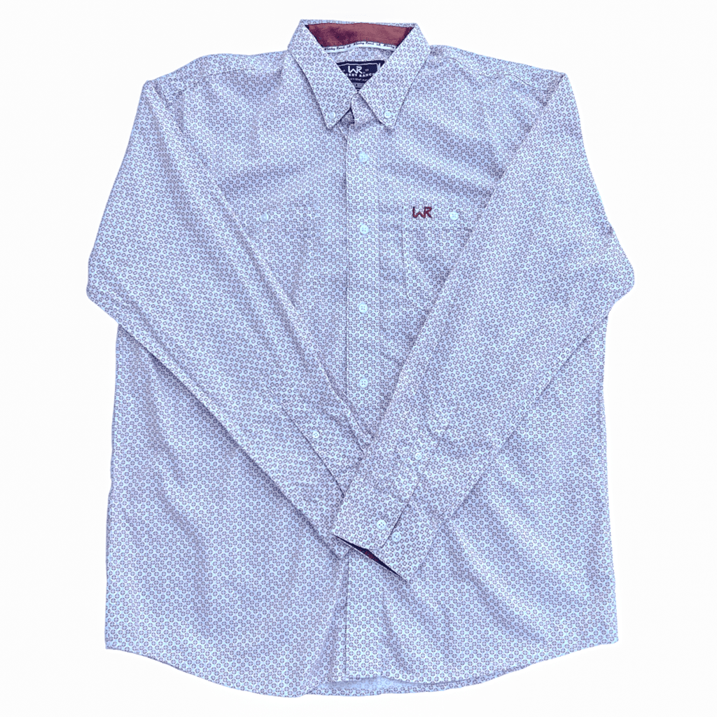 Whiskey Bent Hat Co-WR Rust Pattern LS Button Down